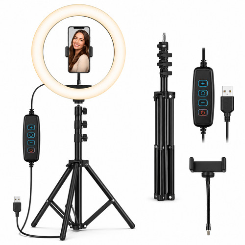 Led ring light - 14", tripod