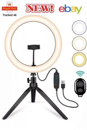 Led ring light with tripod - 10",