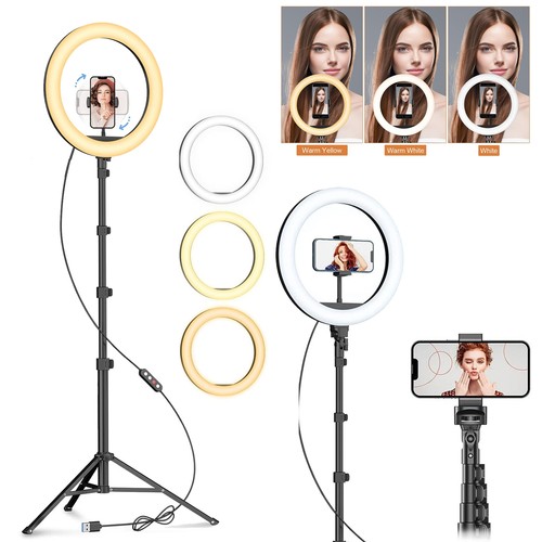 Led ring light w - light, w/tripod