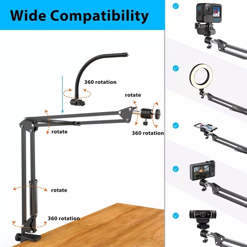Overhead phone mount with - with, ring