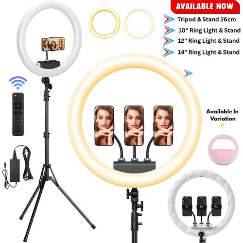 Ring light with - light,