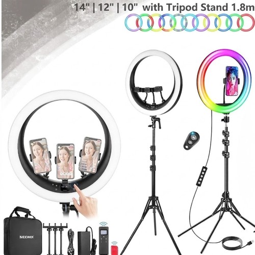 Led ring light with 1 - 14", 1.6m