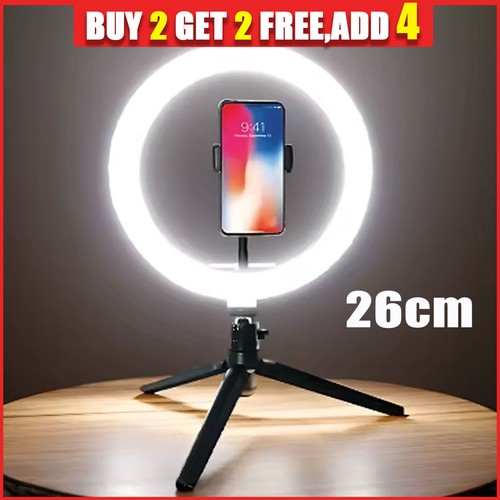 Led ring light with tripod - 10",